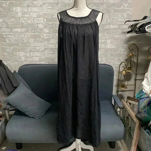 Shoreline black cotton lace breach cover dress size MEDIUM